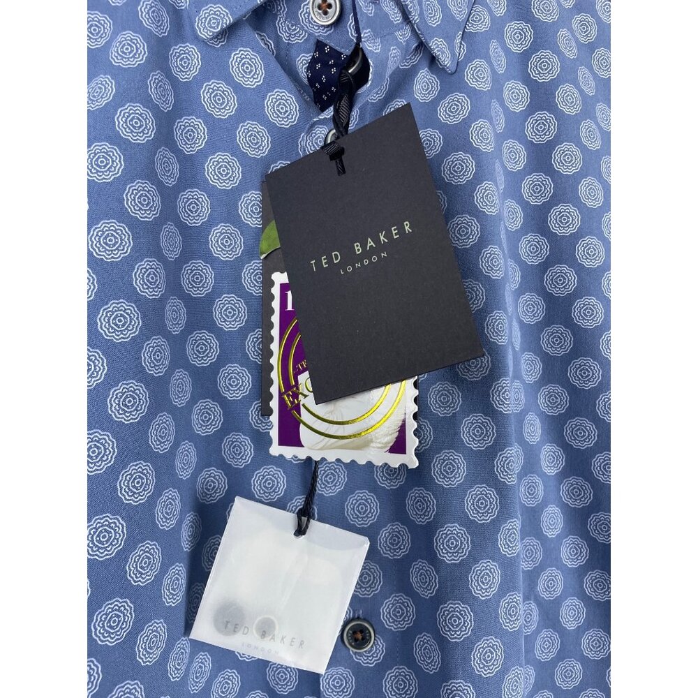 Ted Baker Geometric Medallion Print Noder Tillnow Button Up Shirt Men's 4 NWT - Picture 5 of 10